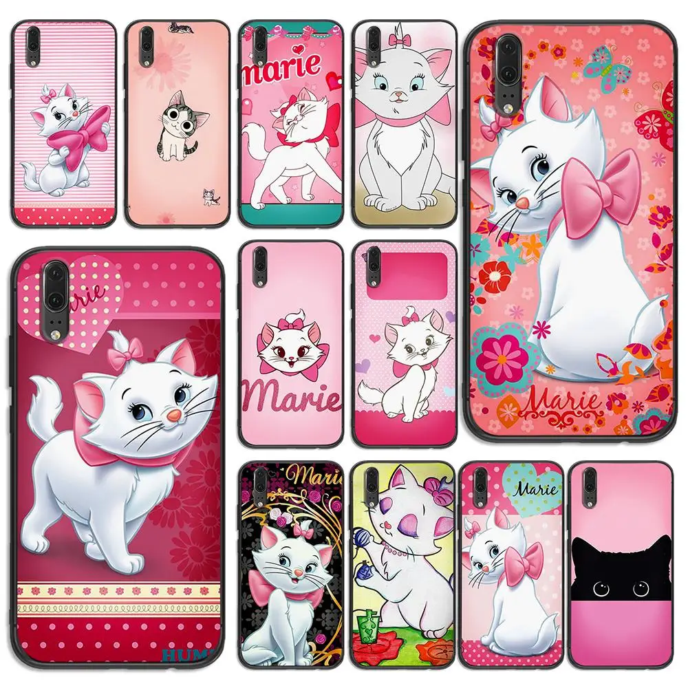

The cartoon AristoCats Marie Cats soft phone for Huawei P8 P9 P10 P20 P30 Lite Pro P Smart 2016 2019 TPU Soft Silicone