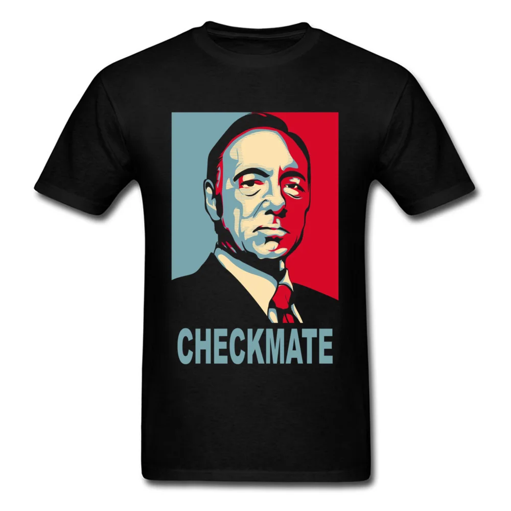 House of Checkmate Men Brand New Simple Style Tops Tees Crew Neck Father Day Pure Cotton T-shirts Group Short Sleeve T-Shirt House of Checkmate black