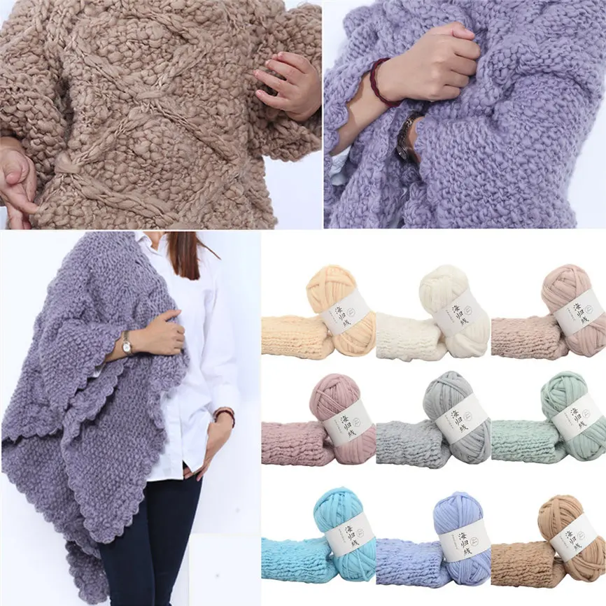 

50G Wollen Ball Hand-woven Crochet Soft&Warm Knitting Fiber Natural Yarn For Hat Blanket Scarf Give Your Patients&Boyfriend 1206