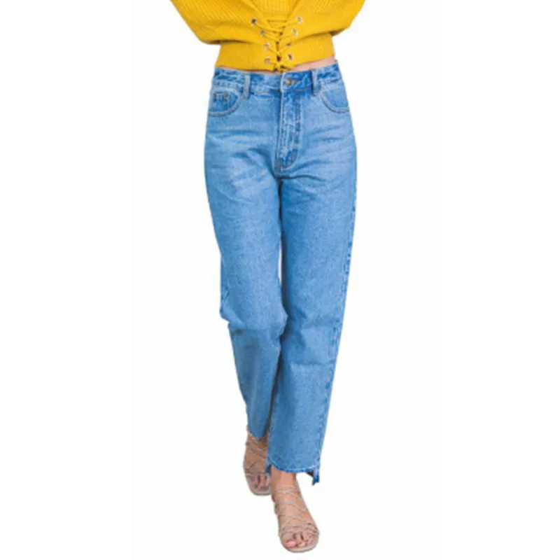 Classic Women Straight Jeans Pants Plus Size XXL Causal 4 Season Female