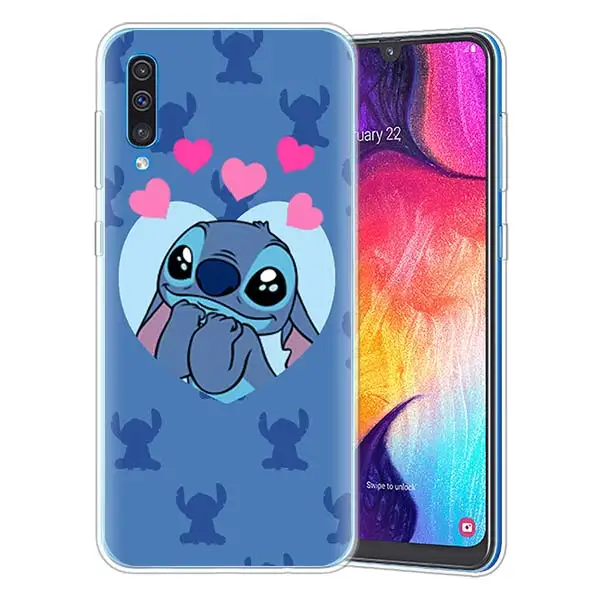 Cartoon Cute Stich Silicone Case for Samsung Galaxy A71 A51 A90 5G A50 A70 A40 A20e A10 A30 A80 A8 Plus A7 A9 Cover - Цвет: 10