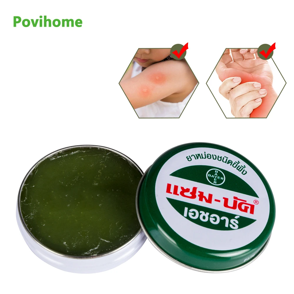 

1pcs Thailand Herbal Cream Refresh Oil Dizziness Headache Jiont Pain Relief Mosquito itching Green Ointment Skin Care P0009