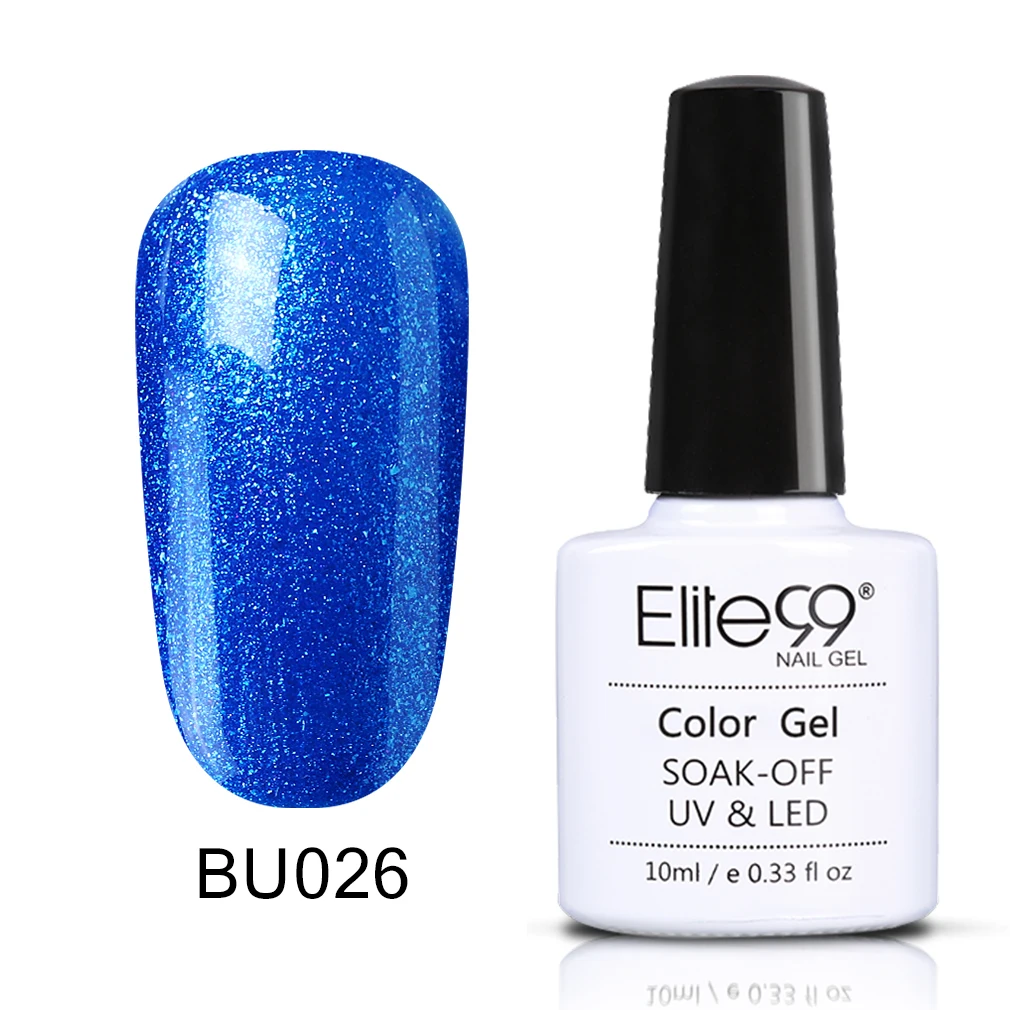 Elite99 10 мл Лак для ногтей УФ светодиодный лампа сушка волшебный синий цвет Верхнее Базовое покрытие необходимо отмачивать праймер гель Лаки - Цвет: BU026
