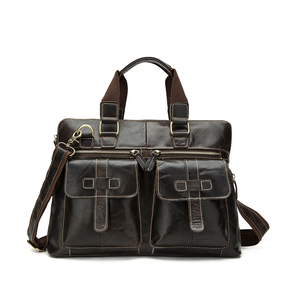 

Genuine Leather Men's Bag European And American Vintage Cowhide Single Shoulder Inclined Bag Men's Fashion Briefcase Handbag