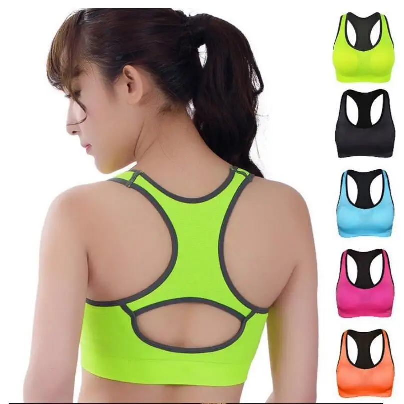 

Free shipping New sports underwear female shockproof running fitness gather thin section yoga no trace no steel ring active bra