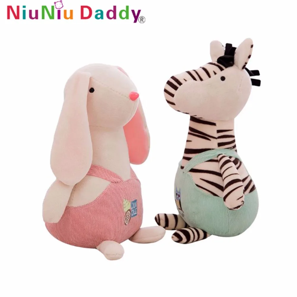 Niuniu Daddy Stuffed Animal Toys Soft Rabbit Goat Zebra Donkey Children