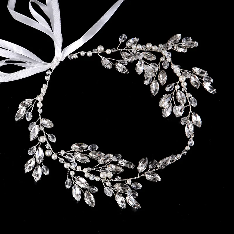 

New Silver Crystal Bridal Hairbands Tiaras Wedding Crystal Headband For Bride Hair Jewelry Wedding Party Accessories Hairwear