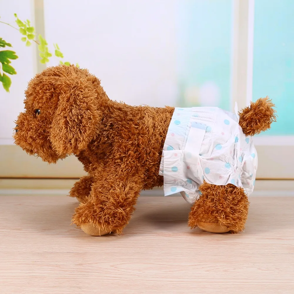 

10Pc/Bag Disposable Pet Dog Diapers Female Dog Physiological Pants Dry and Breathable Nappy Puppy Dot Shorts Sanitary Underwear