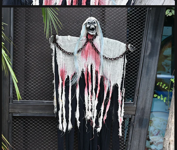 

Halloween props chain large hanging ghost decorations ghost electric toys haunted house horror props