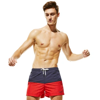 

Men's Summer Patchwork Board Shorts Quick-drying Dehydration Three-pants Fashion Striped Color Matching Vacation Shorts