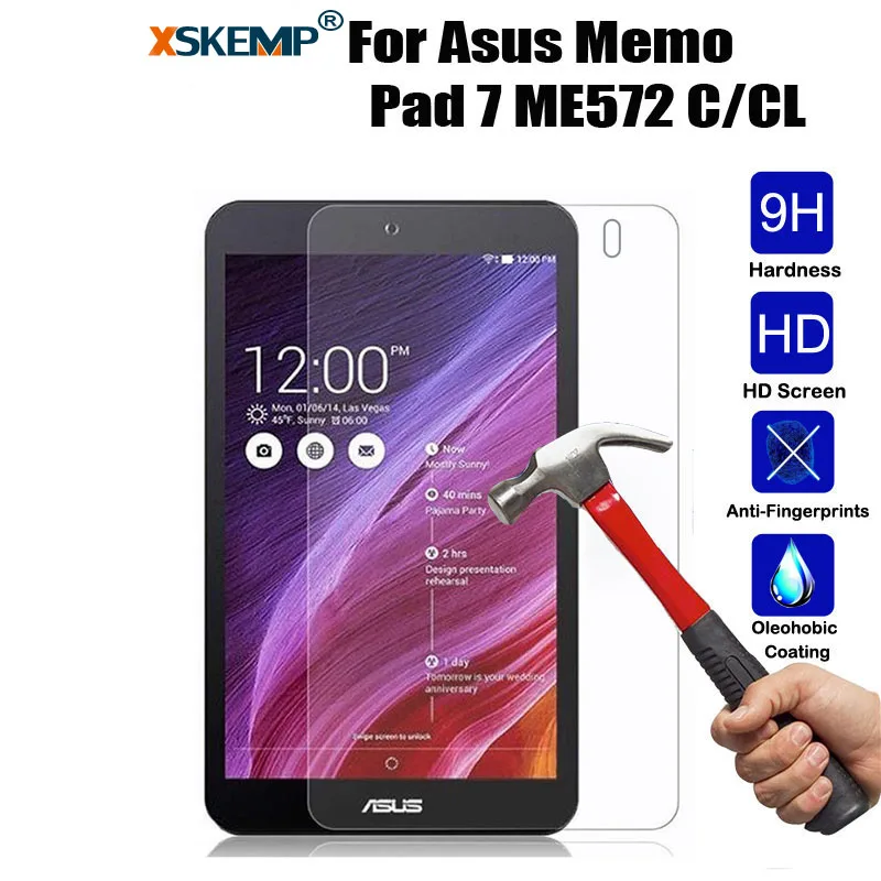 XSKEMP 9H Explosion-Proof Tempered Glass For Asus Memo Pad 7 ME572 C/CL Tablet PC Film Ultra Clear Thin Screen Protective Cover |