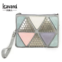 Lentejuelas Patchwork Bolso 2016 Bolso Del Sobre Del Remache bolsa bolso del Diseñador mujeres famosas de la marca de lujo ladies Messenger Bag sac a principal