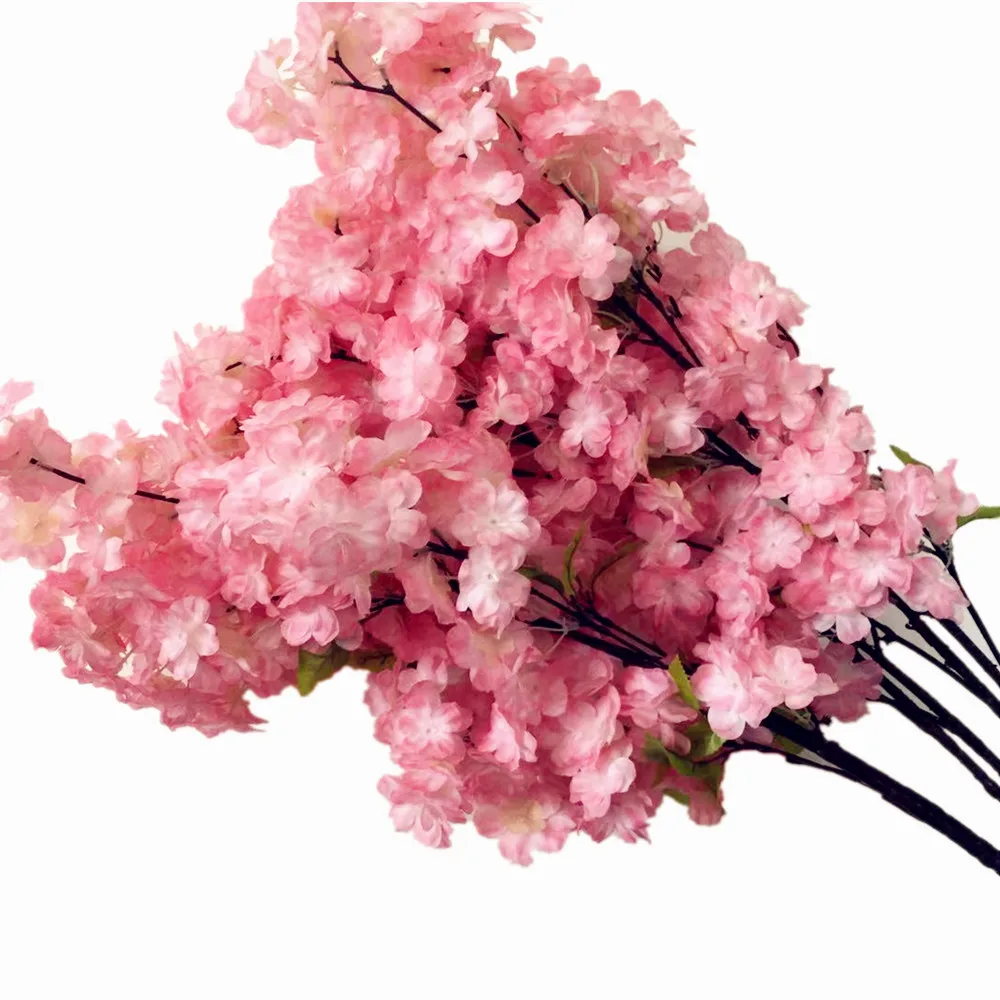 18 шт. вишневый цвет Искусственный Цветок сакуры 100 см Длинное украшение в середине стола для свадеб дома декоративные искусственные цветы