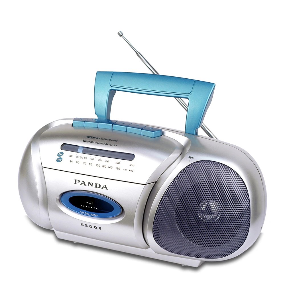 

PANDA 6300E Small size Learn to use Triple play Tape Recording Radio