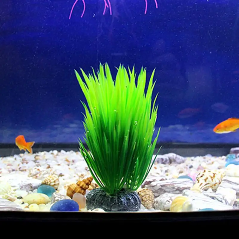 Искусственные пластиковые зеленые растения Нарцисс водная Трава Аквариум аквариум, декоративный орнамент
