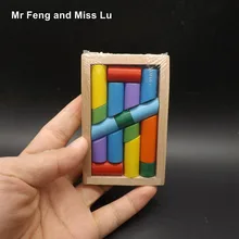 Классический цветной блок в боковой коробке головоломка для развития интеллекта волшебная игра для детей