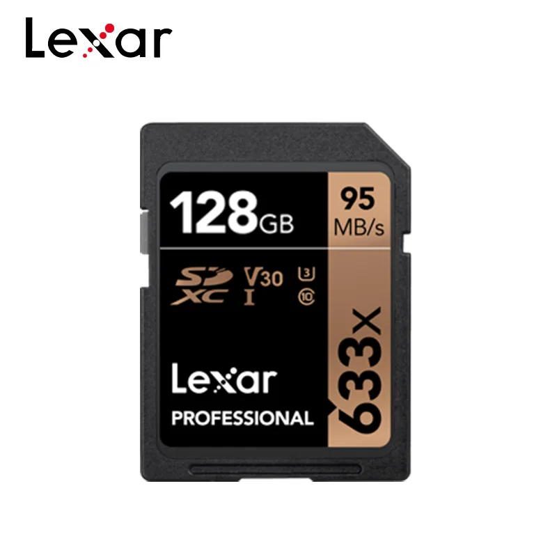 Lexar 633x32 GB/64 GB Class10 SDHC/SDXC SD карты 128 ГБ 512 95 МБ/с. профессиональные карты памяти для цифровых зеркальных фотокамер/HD Камера