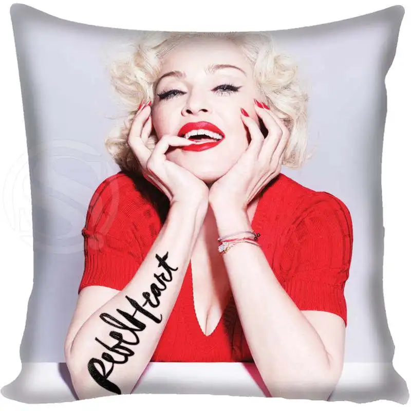 

New Custom Pillow Case Madonna Square Pillowcase zipper Two sides 35x35cm 40x40cm 45x45cm 60x60cm Custom your image