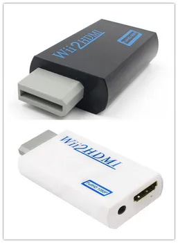 

black white 3.5mm Audio Video Output Full HD 720P 1080P HDTV Monitor For Wii to HDMI For Wii 2 HDMI Adapter Converter