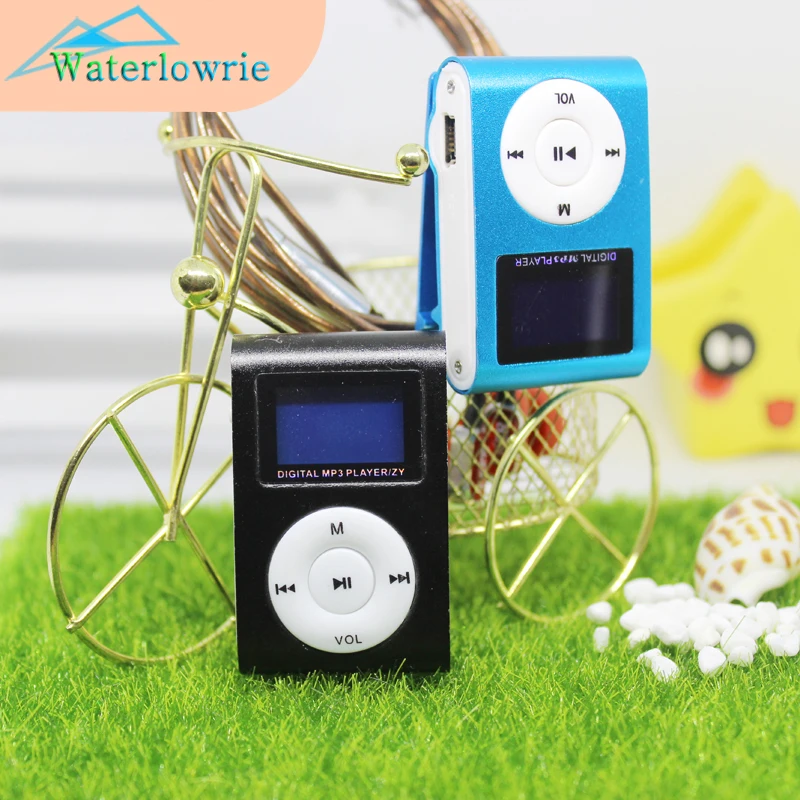 Waterlowrie Мини плеер для бега Clip мп3 Горячая продажа LCD Экран mp 3 player Металл плейер