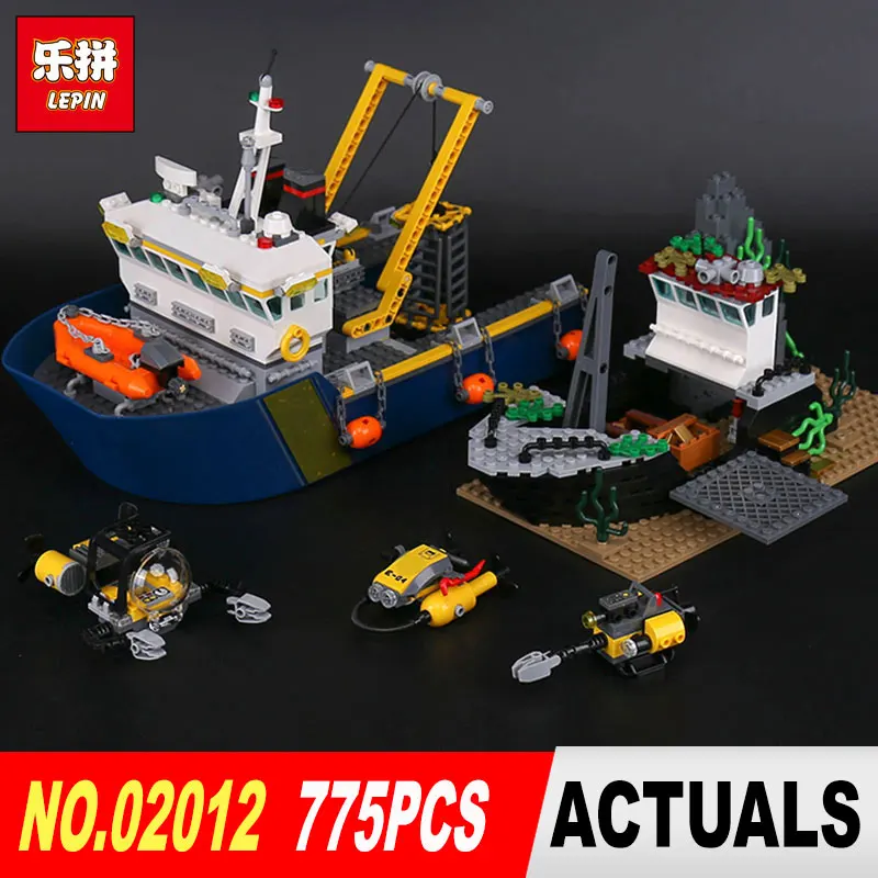 

Lepin 02012 Genuine 775Pcs City Series The Deep Sea Exploration Vessel Compatible Legoing 60095 Set Educational Toys DIY Gifts