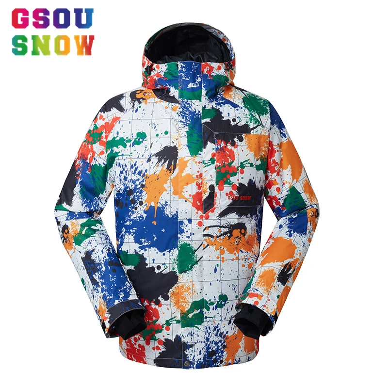 

GSOU SNOW Brand Winter Ski Jacket Men Skiing Snowboarding Suit Male Snow Coat Windproof 10K Waterproof Outdoor Sport Clothing