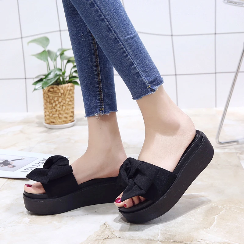 Brand Large Sizes 34-41 Wedges peep Toe Summer women's Shoes Woman Sandals slippers chunky sandals Brand Large Sizes 34-41 Wedges peep Toe Summer women's Shoes Woman Sandals slippers chunky sandals
