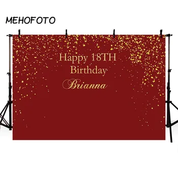 

Burgundy Birthday Backdrop Custom Party Decoration Banner Backdrop Name,Years Old, Color Text can be Customized