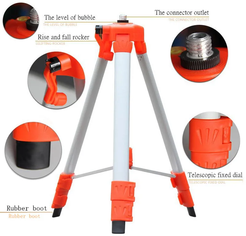 120 см лазерный нивелир штатив Регулируемый лазерный штатив профессиональный высококачественный Metel AlloyTripod для лазерного нивелира