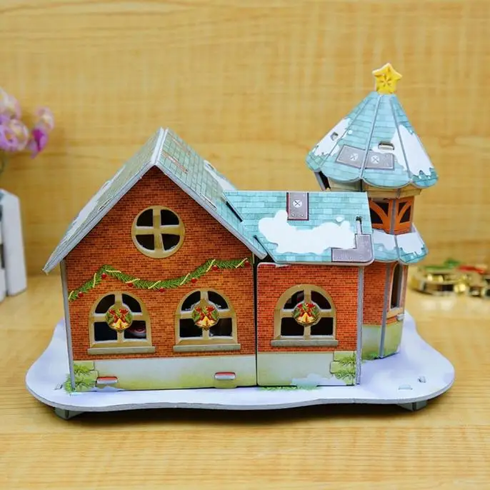 Рождественский детский рождественский дом образовательная игрушечная Головоломка Развивающие 3d металлические головоломки игрушки для детей A1