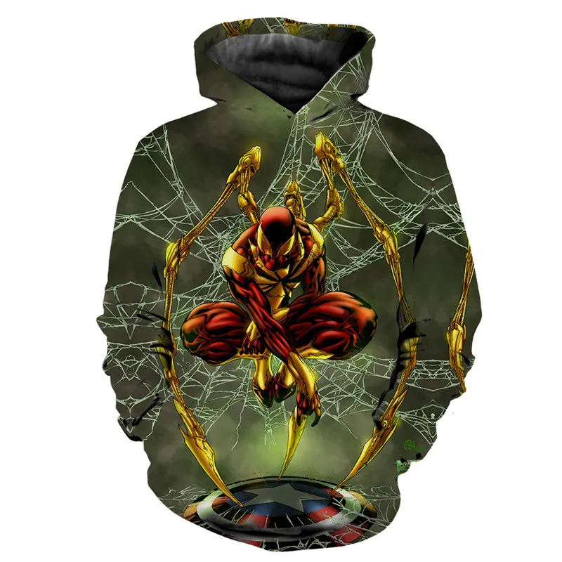 

Spiderman Hoodies Avengers Sweatshirt 3D Clothing Long Sleeve Hoody Hooded Tracksuit Hoodie Mens Sweatshirt Jacket Streetwear