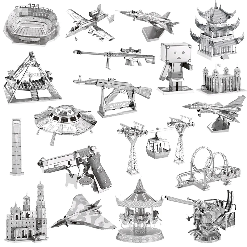 

3D Metal Model Puzzle DIY Children's Puzzle Toys Assembled Intelligence Development Adult Children's Education Collection Gifts