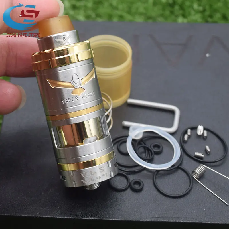 Горячее поступление Vapor Giant v6S 23 мм RTA 6 мл емкость 316ss Регулируемый нижний поток воздуха одна катушка распылитель VS Giant M5 MTL RTA