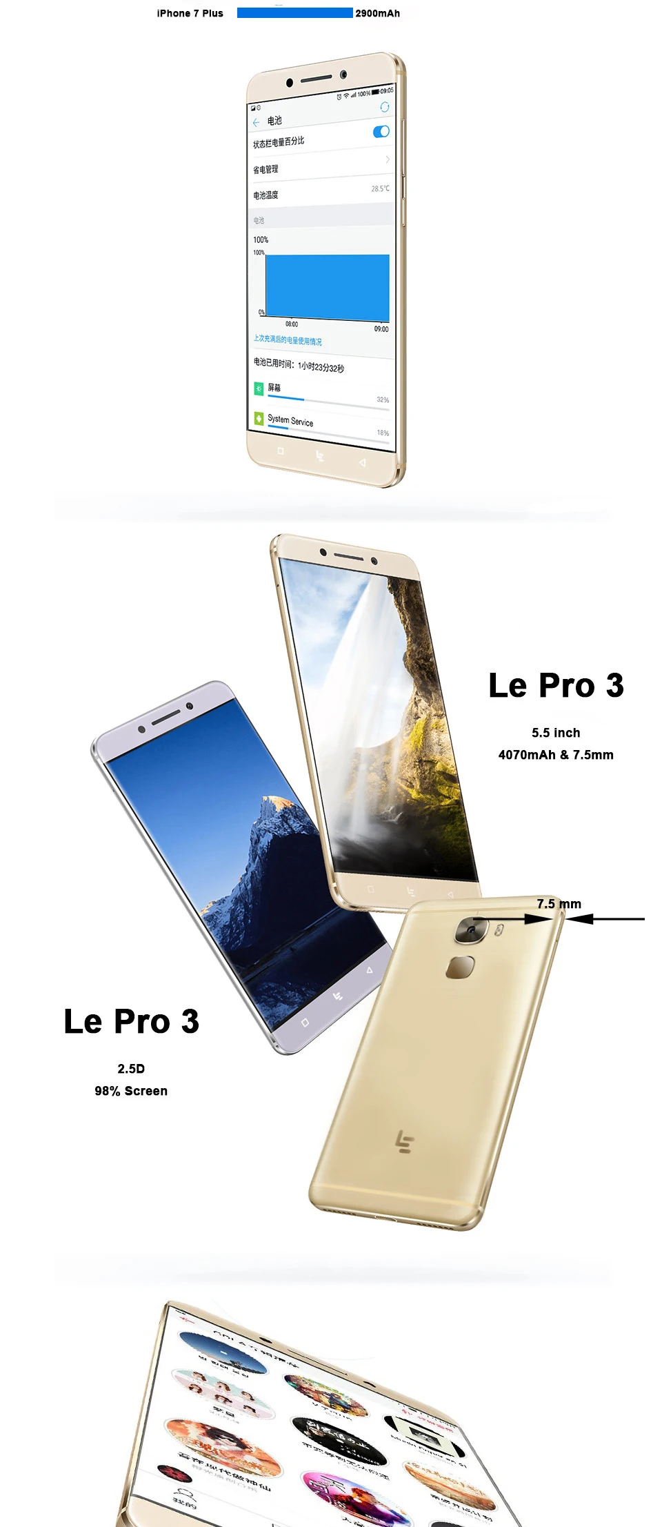 Letv LeEco Le Pro 3X720 Snapdragon 821 5," Dual SIM 4G LTE мобильный телефон 6G RAM 64G ROM 4070mAh NFC