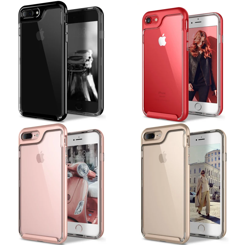 Жесткий Бампер рамка Прозрачный чехол для iphone 7 6 S 8 Plus X Xs Max XR 2 в 1 Гибридный ПК