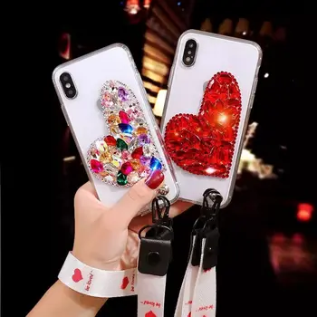 

For Samsung S5 S6 S7 S8 S9 S10 Plus Capa Glitter Diamond Luxury Case For Samsung Note 9 8 5 Slim Crystal Clear Love Soft Cover