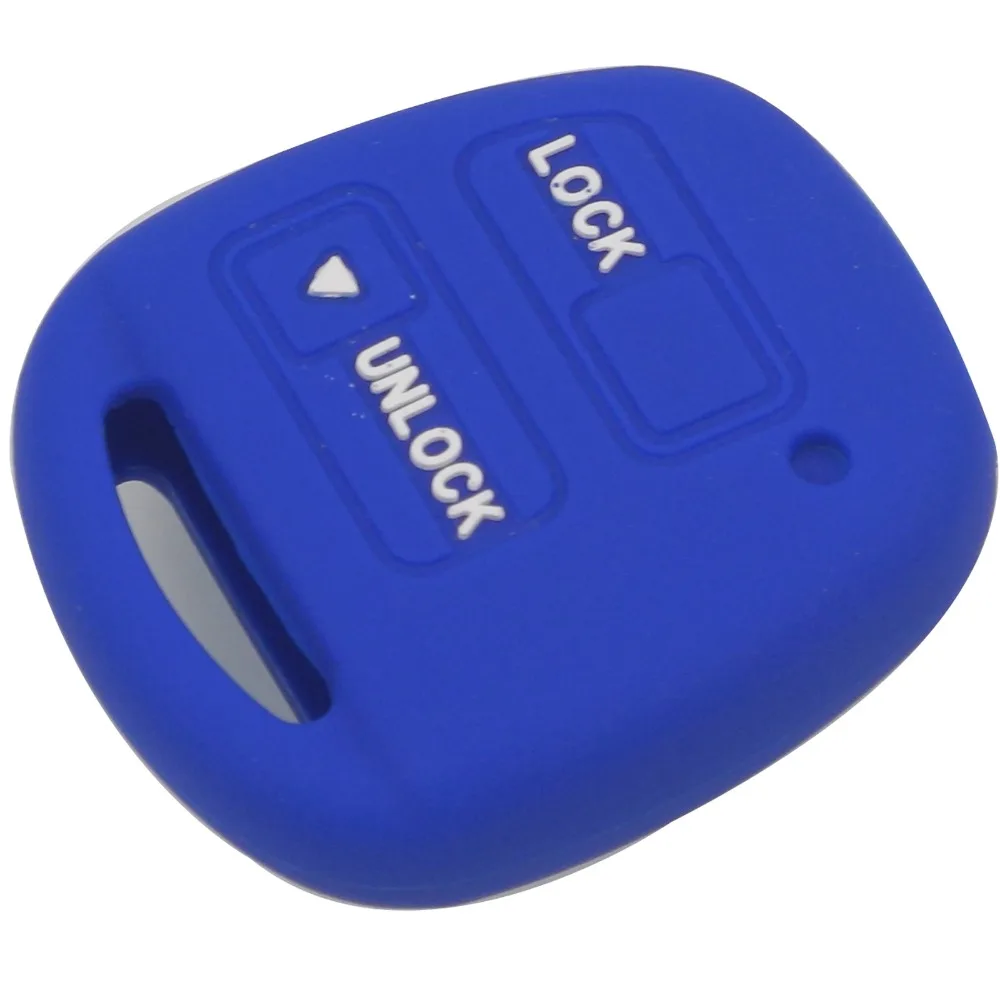 2 Buttons Silicone Car Key Fob Case Cover Skin TOYOTA CAMRY RAV4 PRADO COROLLA AVENSIS LAND CRUISER YARIS key case key case cover