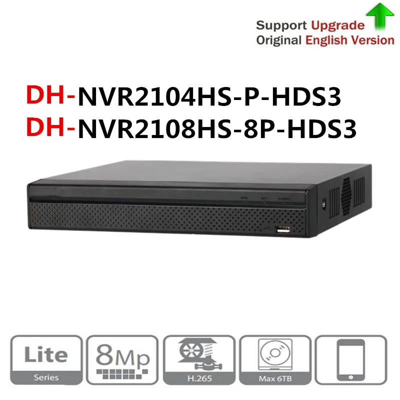 DH 4 к NVR2104HS-P-HDS3 4CH с 4Poe NVR2108HS-8P-HDS3 8CH 8 Poe порты 1U сети видео регистраторы max поддержка Разрешение 8MP