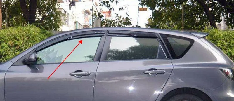 Козырек на окна для хэтчбека mazda 3 M3 2005 06 07 08 09 4 шт.|Навесы и укрытия| |