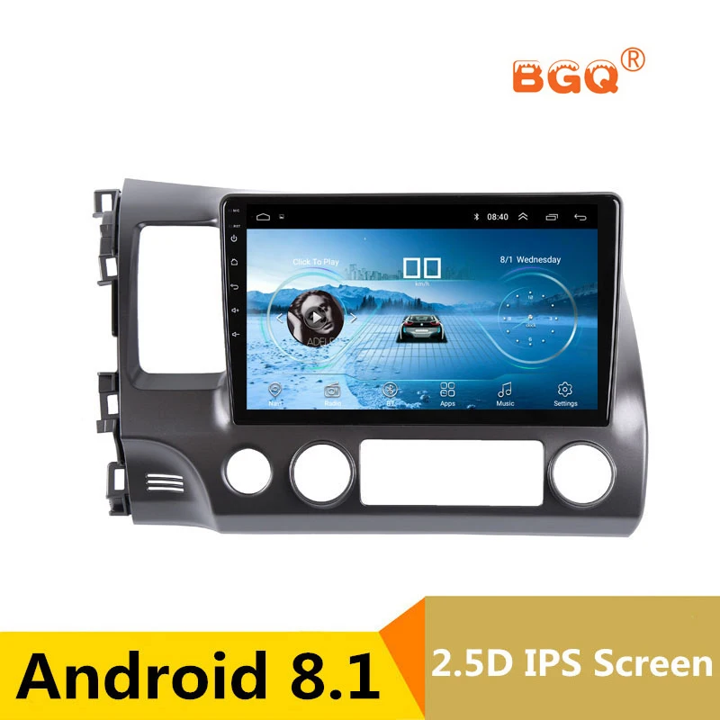 

10.1" 2.5D IPS screen Android 8.1 Car DVD Multimedia Player GPS For Honda Civic 2004-2009 audio car radio stereo navigator wifi