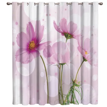

Spring Flower Window Treatments Curtains Valance Room Curtains Large Window Curtain Rod Indoor Floral Kids Window Treatment