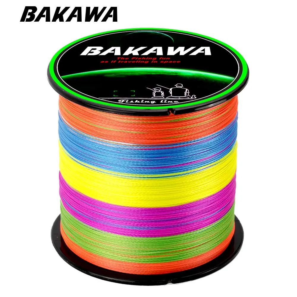 

500M 4 FISHING Line BAKAWA 4 strands Japan Multifilament 100% PE 4 Braided Fishing Line 10LB-80LB Super power Fishing gear