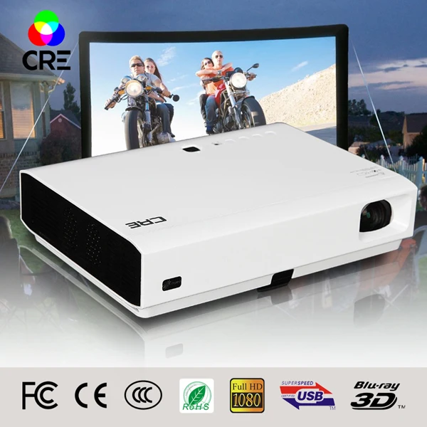 2019 Best CRE 3led RGB умный дом театр проекторы Wi-Fi Full HD LED DLP поддержка 1080 P 3d ТВ кино для