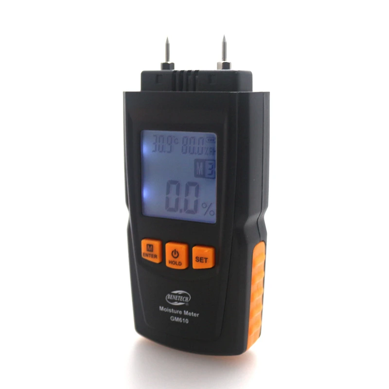 Black Happyshopping Electronic Test Accessories GM610 Digital Wood Moisture Meter,Simple 