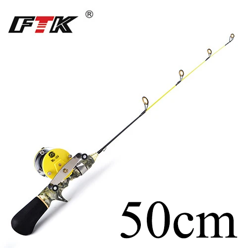 FTK 50 см 60 см зимняя удочка для подледной рыбалки C.W.10-20G катушка для подледной рыбалки Cambo зимняя удочка для подледной рыбалки мягкая удочка для ловли карпа - Цвет: as photo