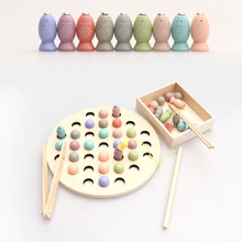 Наружный магнит рыбалка Обучающие приспособления игрушка для детей магнит Детские Деревянные Игрушки для раннего развития игрушки магнитная рыба игра