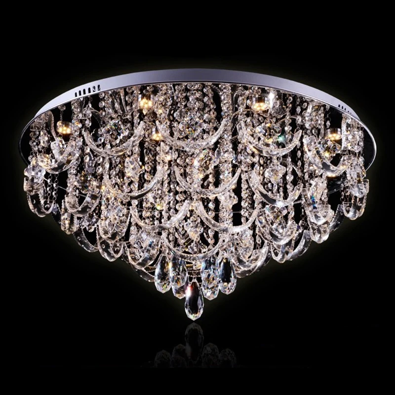 

Modern LED crystal ceiling lights living room bedroom dining K9 Crystal Luxury ceiling lamps free shipping crystal lighting