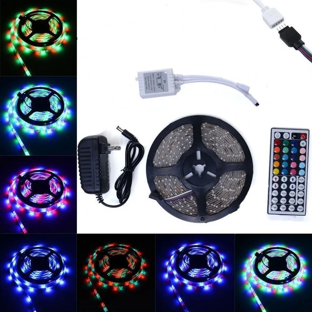 Светодиодная лента RGB 3528 12 в пост. Тока водонепроницаемая 5 м 300 светодиодов гибкая