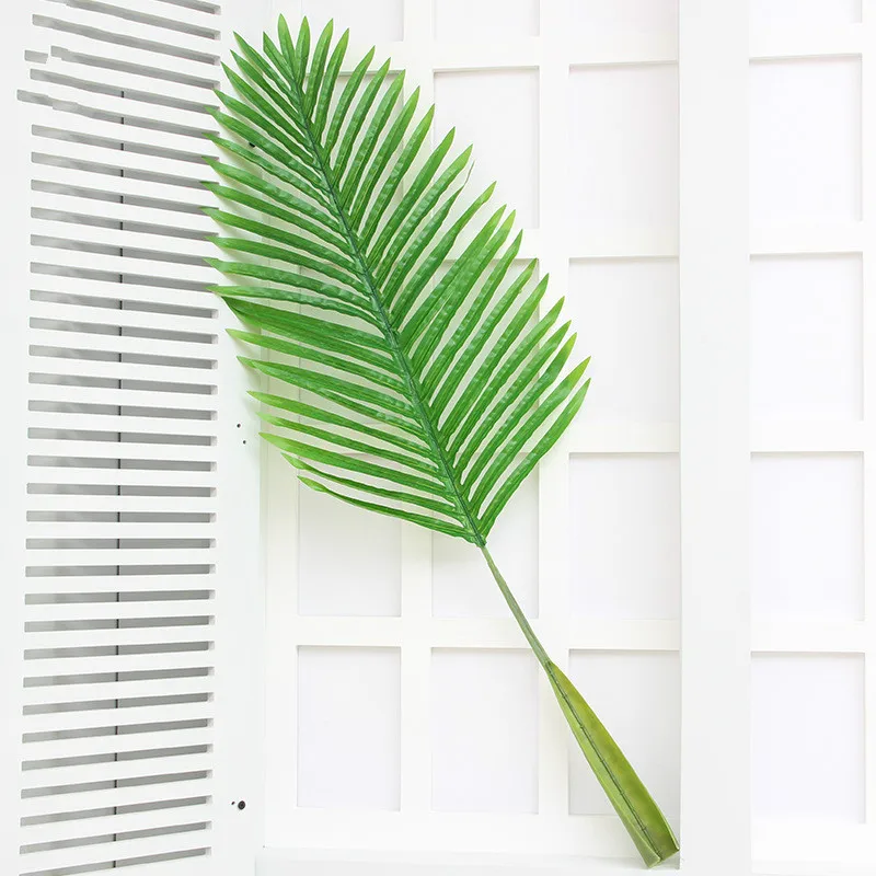 Искусственные кокосовые банановые листья, пластиковая пальма, листья для украшения дома, искусственные зеленые тропические листья, зеленые листья, украшения - Цвет: 90cm