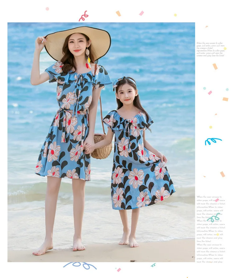 Holiday Family Matching Outfits Off Shoulder Mother and Daughter Dresses Mommy and Me Clothes Dad Son Clothing Sets Summer Look